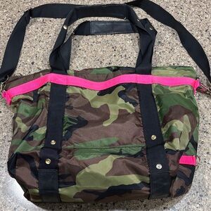 ANDI NEW YORK Camouflage Tote Bag with Pink Accents
